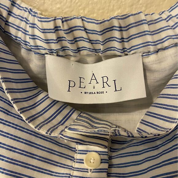 Pearl by Lela Rose Off Shoulder Summer Blouse Size 8 Silk Blend - Picture 2 of 4